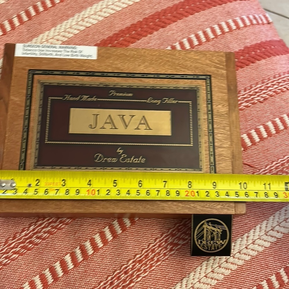 JAVA by drew estate wooden box empty GUC